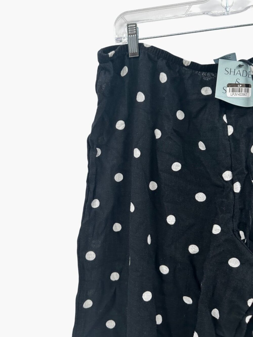NEW Shade & Shore Polka Dot Swim Cover Up Pants - Black/White - Picture 6 of 10
